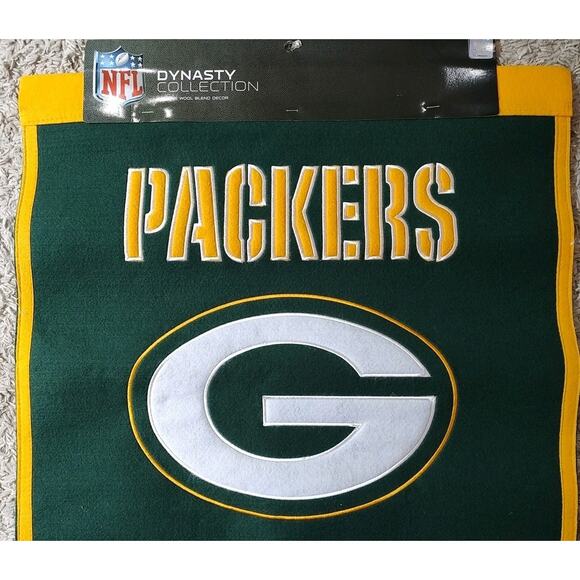 NFL Football GREEN BAY PACKERS World Champions Large 24 x 38 Wool BANNER - Picture 3 of 5